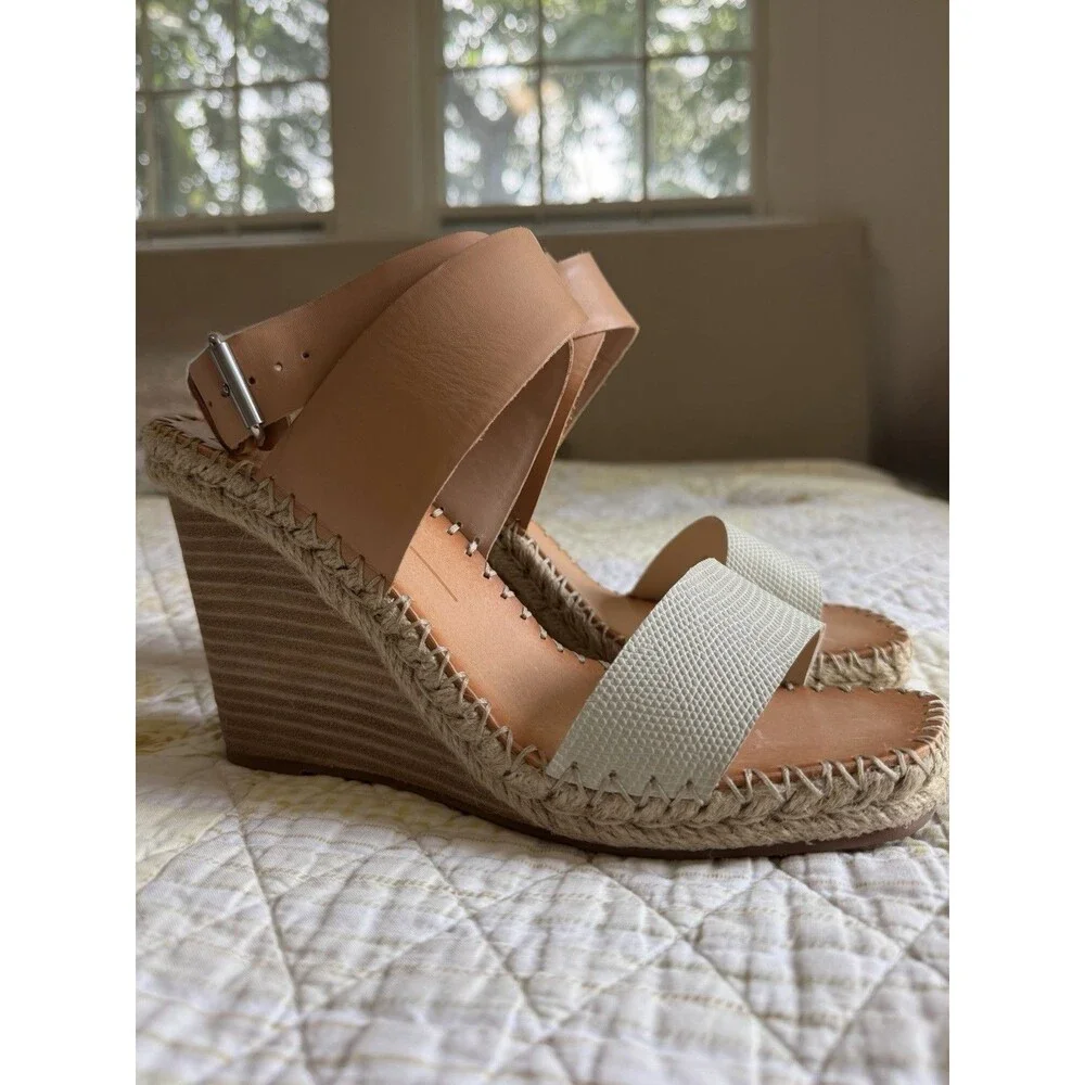 Dolce Vita Women’s Two Tone Wedge Sandals Size 11 NWOT Summer Casual Wedges